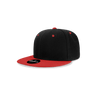 Decky Youth 6 Panel High Profile Structured Acrylic/Polyester Snapback | Decky 7011 Black/Red OSFM