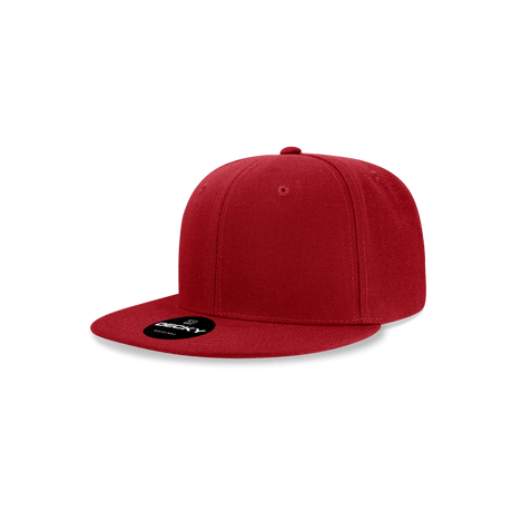 Decky Youth 6 Panel High Profile Structured Acrylic/Polyester Snapback | Decky 7011 Cardinal OSFM