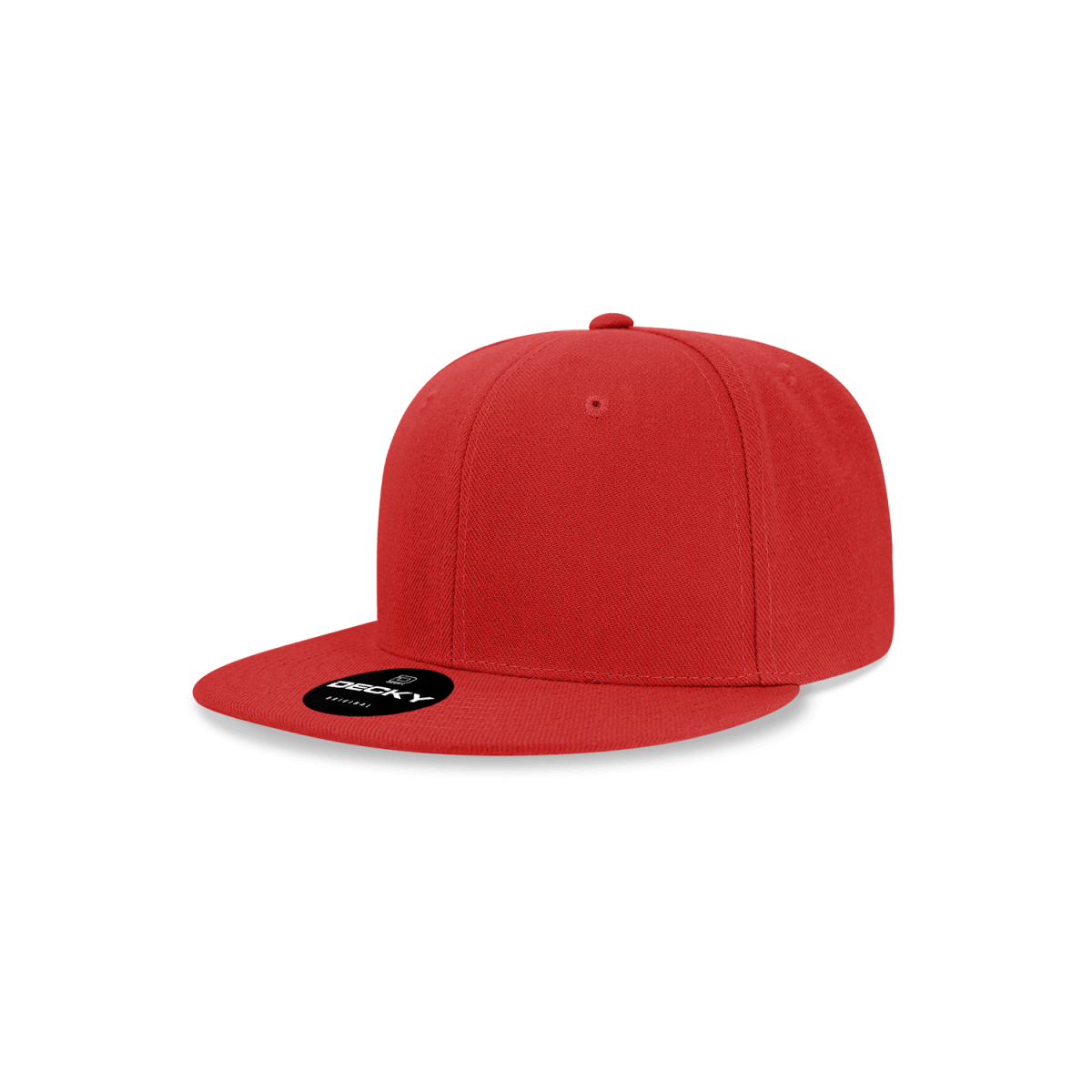 Decky Youth 6 Panel High Profile Structured Acrylic/Polyester Snapback | Decky 7011 Red OSFM
