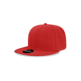 Decky Youth 6 Panel High Profile Structured Acrylic/Polyester Snapback | Decky 7011 Red OSFM