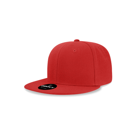 Decky Youth 6 Panel High Profile Structured Acrylic/Polyester Snapback | Decky 7011 Red OSFM