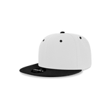 Decky Youth 6 Panel High Profile Structured Acrylic/Polyester Snapback | Decky 7011 White/Black OSFM