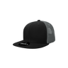 Decky Youth 6 Panel High Profile Structured Cotton Trucker | Decky 5010 Black/Black/Charcoal OSFM