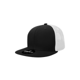 Decky Youth 6 Panel High Profile Structured Cotton Trucker | Decky 5010 Black/White Standard