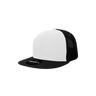 Decky Youth 6 Panel High Profile Structured Cotton Trucker | Decky 5010 Black/White/Black Standard