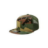 Decky Youth 6 Panel High Profile Structured Cotton Trucker | Decky 5010 Woodland Standard