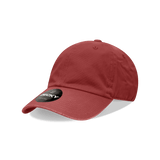 Decky Youth 6 Panel Low Profile Relaxed Cotton Cap | Decky 7005 Cardinal OSFM Hats