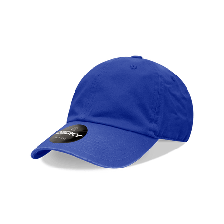 Decky Youth 6 Panel Low Profile Relaxed Cotton Cap | Decky 7005 Royal OSFM Hats