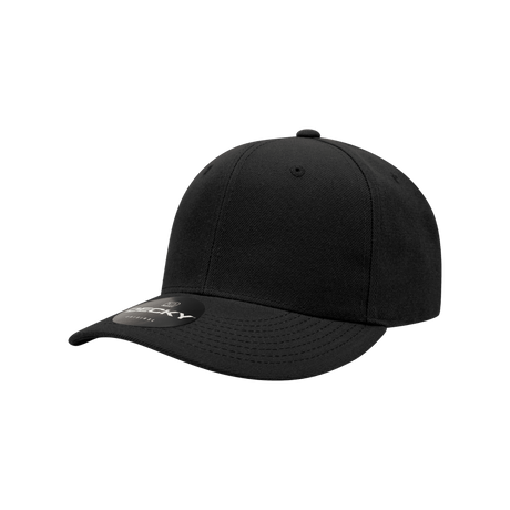 Decky Youth 6 Panel Mid Profile Structured Acrylic/Polyester Cap | Decky 7001 Black OSFM Hats