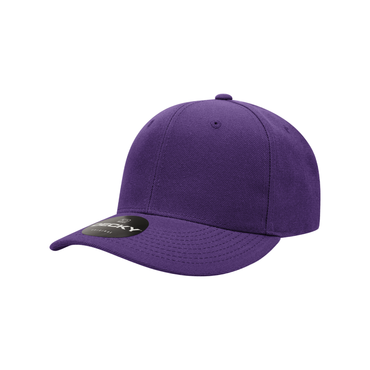 Decky Youth 6 Panel Mid Profile Structured Acrylic/Polyester Cap | Decky 7001 Purple OSFM Hats