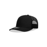 Decky Youth 6 Panel Mid Profile Structured Cotton Trucker | Decky 5019 Black Standard