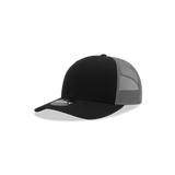 Decky Youth 6 Panel Mid Profile Structured Cotton Trucker | Decky 5019 Black/Charcoal Standard