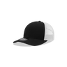 Decky Youth 6 Panel Mid Profile Structured Cotton Trucker | Decky 5019 Black/White Standard