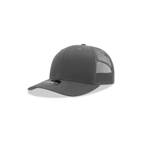 Decky Youth 6 Panel Mid Profile Structured Cotton Trucker | Decky 5019 Charcoal Standard