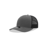 Decky Youth 6 Panel Mid Profile Structured Cotton Trucker | Decky 5019 Charcoal/Black Standard