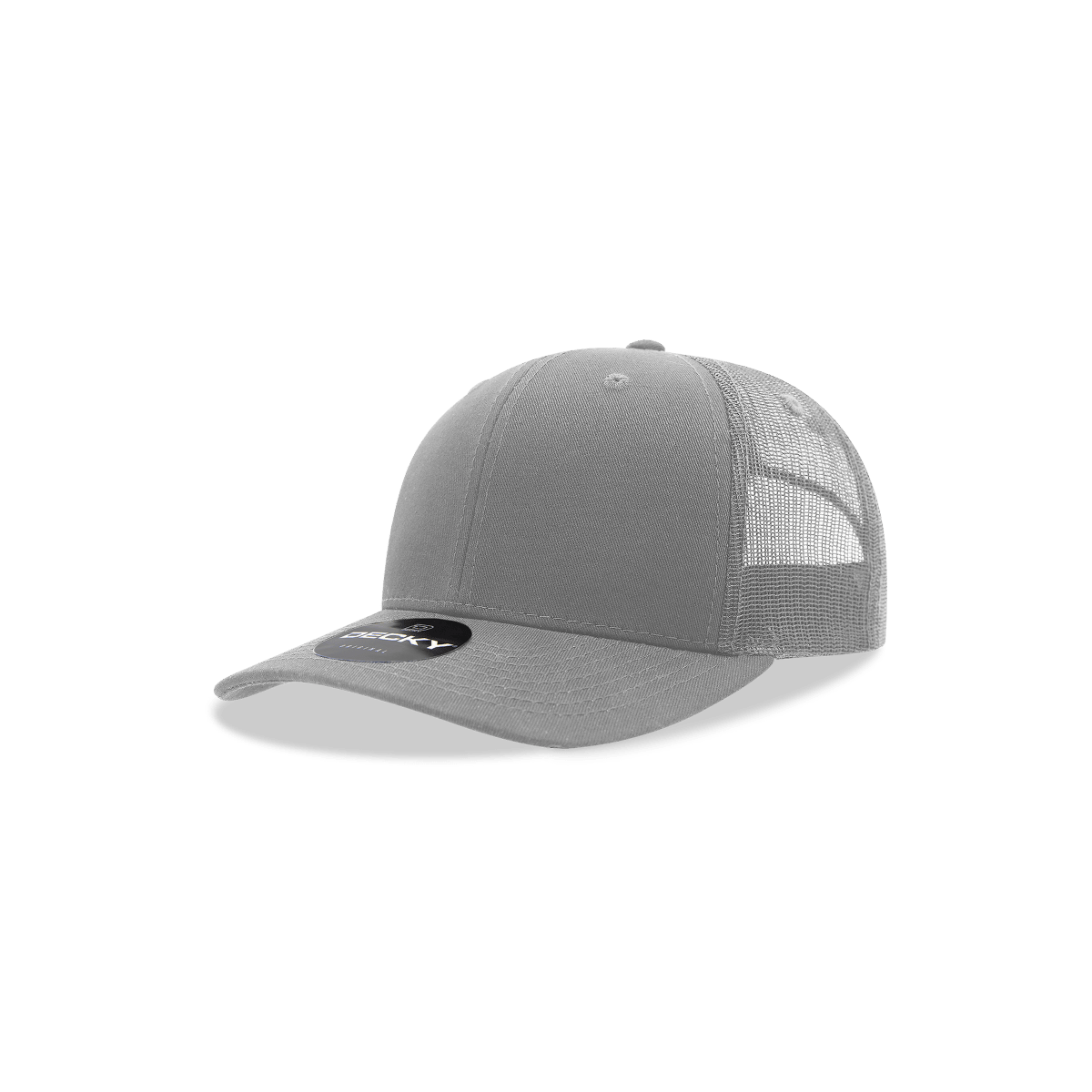 Decky Youth 6 Panel Mid Profile Structured Cotton Trucker | Decky 5019 Grey Standard