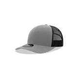 Decky Youth 6 Panel Mid Profile Structured Cotton Trucker | Decky 5019 Grey/Black Standard