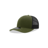 Decky Youth 6 Panel Mid Profile Structured Cotton Trucker | Decky 5019 Loden/Black Standard