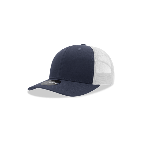Decky Youth 6 Panel Mid Profile Structured Cotton Trucker | Decky 5019 Navy/White Standard