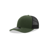 Decky Youth 6 Panel Mid Profile Structured Cotton Trucker | Decky 5019 Olive/Black Standard