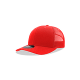 Decky Youth 6 Panel Mid Profile Structured Cotton Trucker | Decky 5019 Red Standard