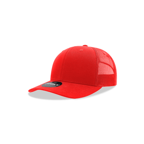 Decky Youth 6 Panel Mid Profile Structured Cotton Trucker | Decky 5019 Red Standard