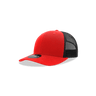 Decky Youth 6 Panel Mid Profile Structured Cotton Trucker | Decky 5019 Red/Black Standard