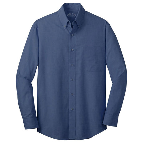 Joe's USA Men's Crosshatch Easy Care Shirt Joe's USA Deep Blue X-Small