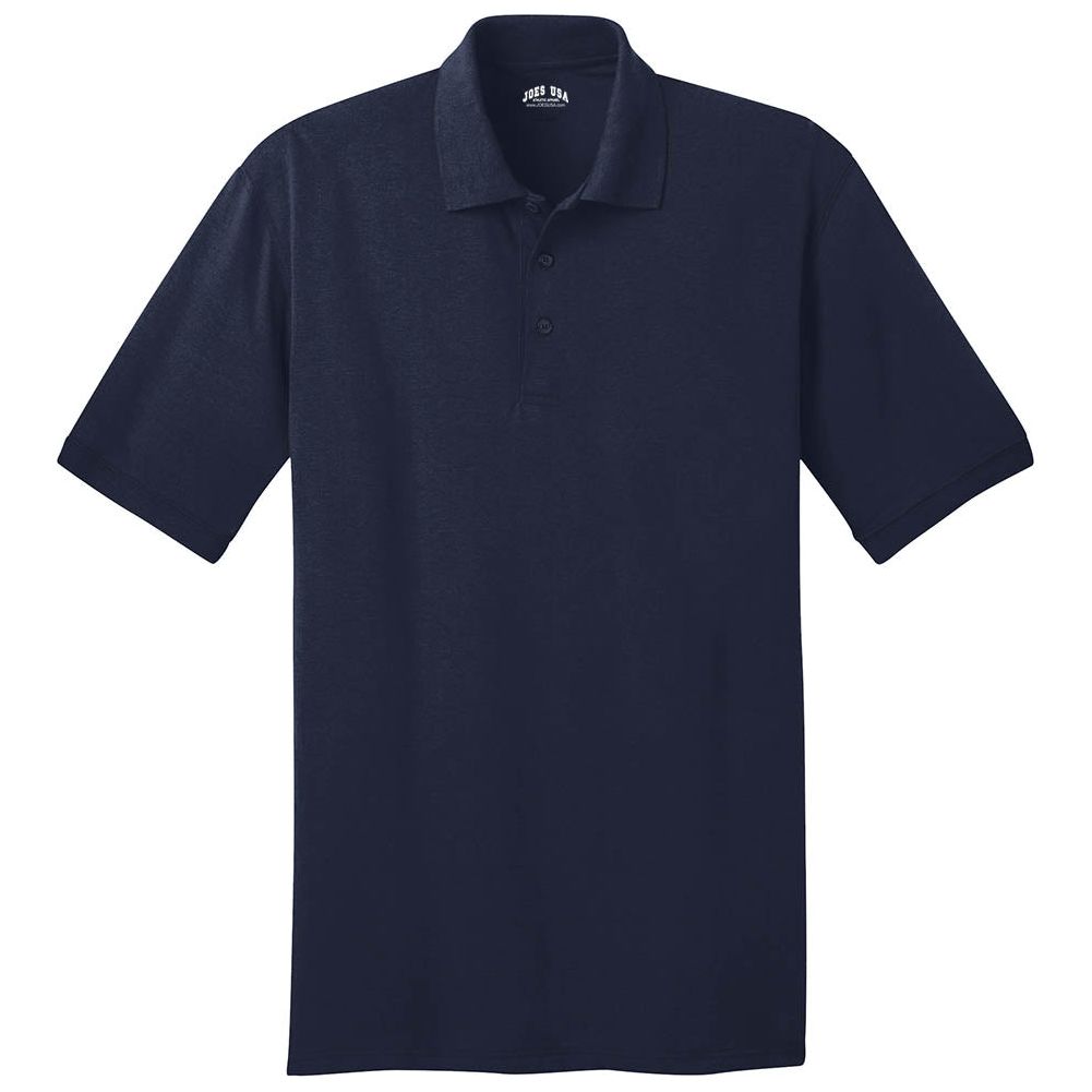 Men's 5.5-Ounce Jersey Knit Polo in Regular, Big & Tall Sizes Joe's USA Deep Navy