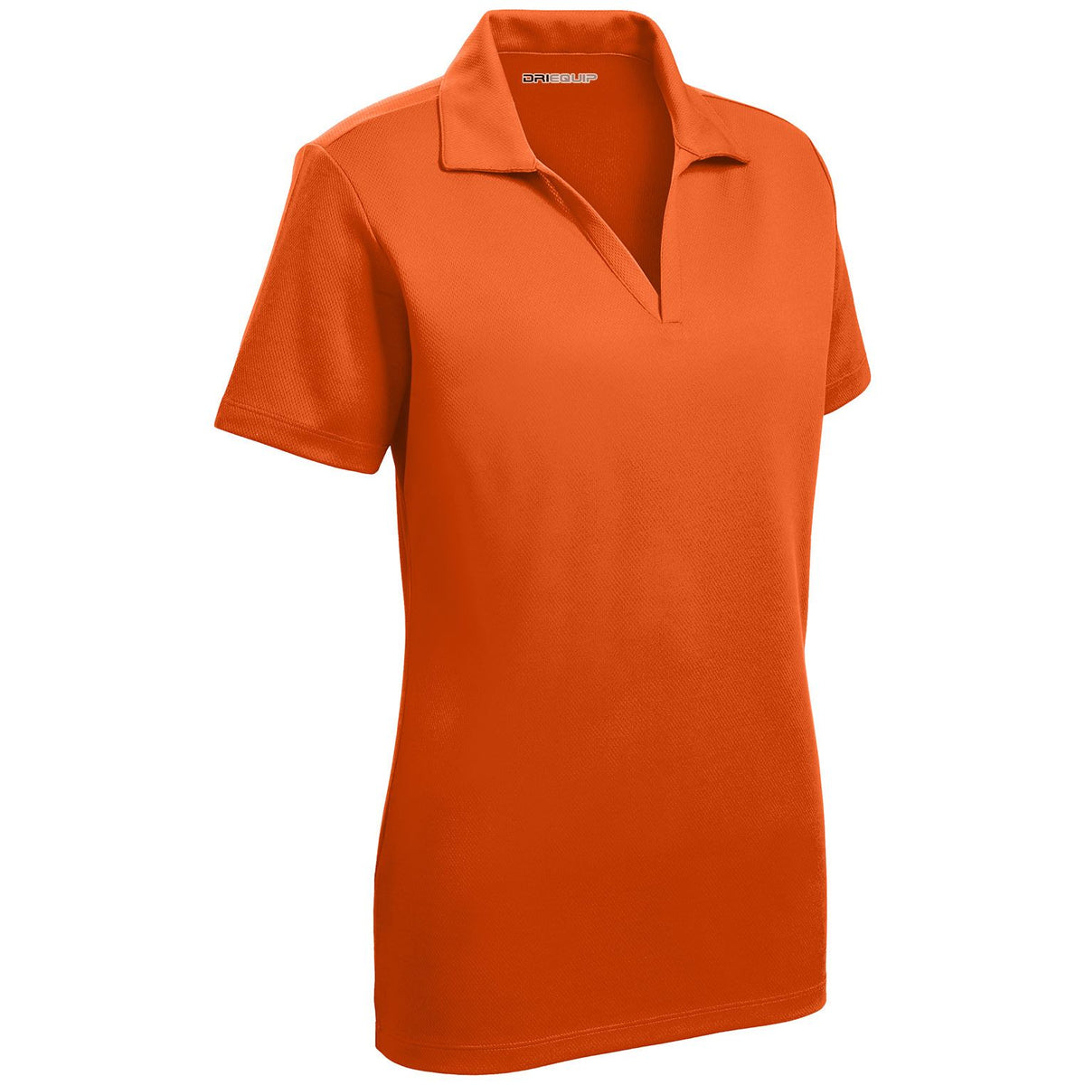 DRI-EQUIP Ladies Racer Mesh Golf Polo DRI-EQUIP Deep Orange