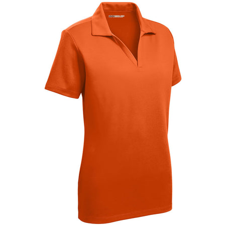 DRI-EQUIP Ladies Racer Mesh Golf Polo DRI-EQUIP Deep Orange