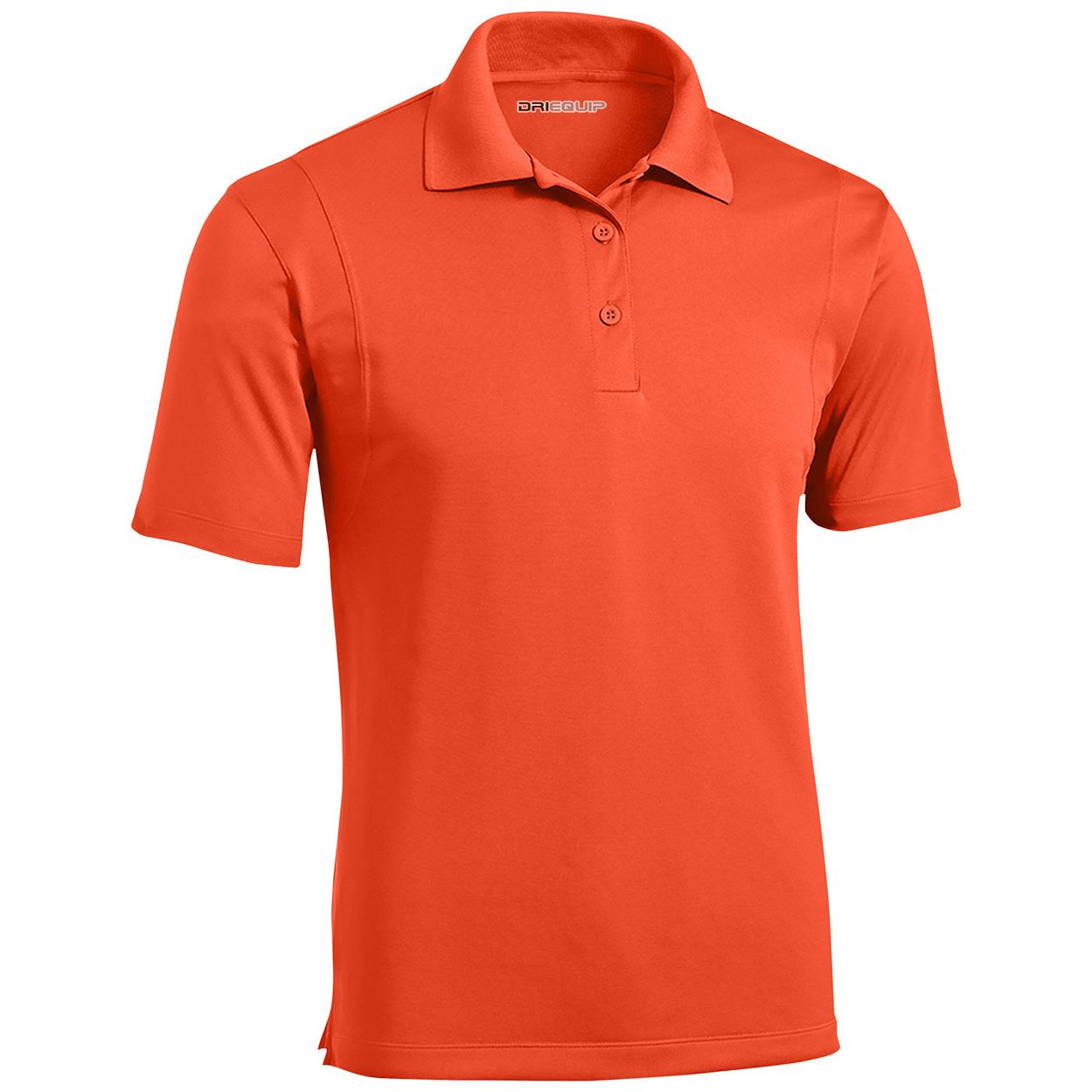 Mens Moisture Wicking Micropique Golf Polos DRI-EQUIP Deep Orange