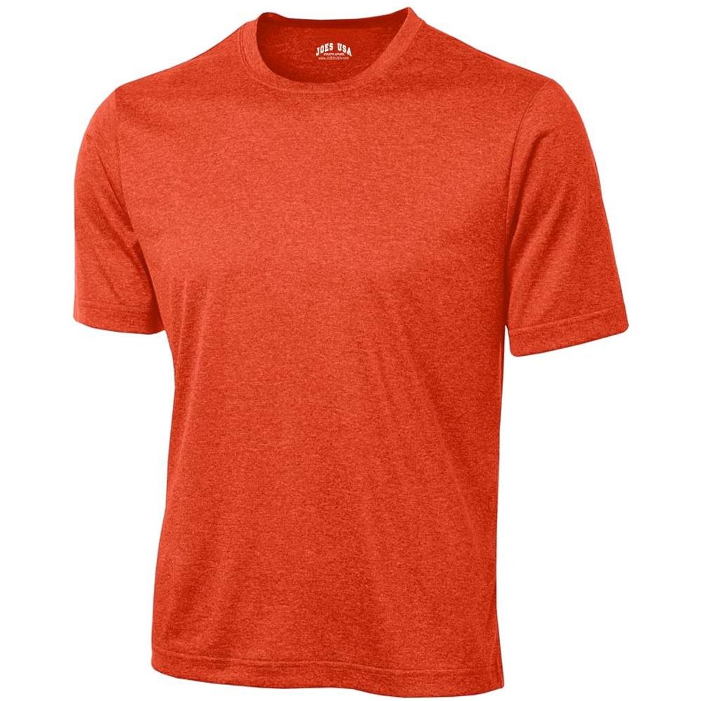 Men's Athletic Heather All Sport Training T-Shirts - Deep Orange Heather Joe's USA Deep Orange Heather X-Small