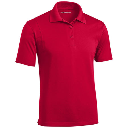 Mens Moisture Wicking Micropique Golf Polos DRI-EQUIP Deep Red