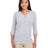 Devon & Jones Women's Perfect Fit™ Y - Placket Convertible Sleeve Knit Top - Devon & Jones 13190 Grey Heather XS