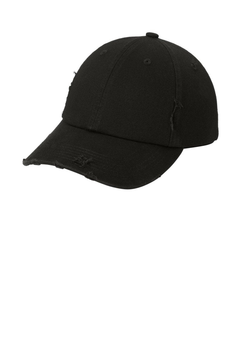 District ® Distressed Cap. DT600 - District DT600 Black OSFA Caps