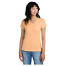 District DM1170L Ladies Perfect Weight V - Neck Tee Apricot Women's V - Neck T-Shirts