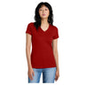 District DM1170L Ladies Perfect Weight V - Neck Tee Classic Red Women's V - Neck T-Shirts