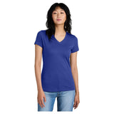 District DM1170L Ladies Perfect Weight V - Neck Tee Deep Royal Women's V - Neck T-Shirts