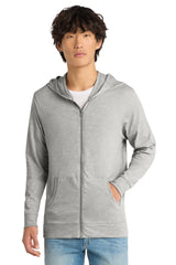 District DT565 Medal Full - Zip Hoodie | Wholesale Blank Fleece Light Grey XS Zip Hoodies