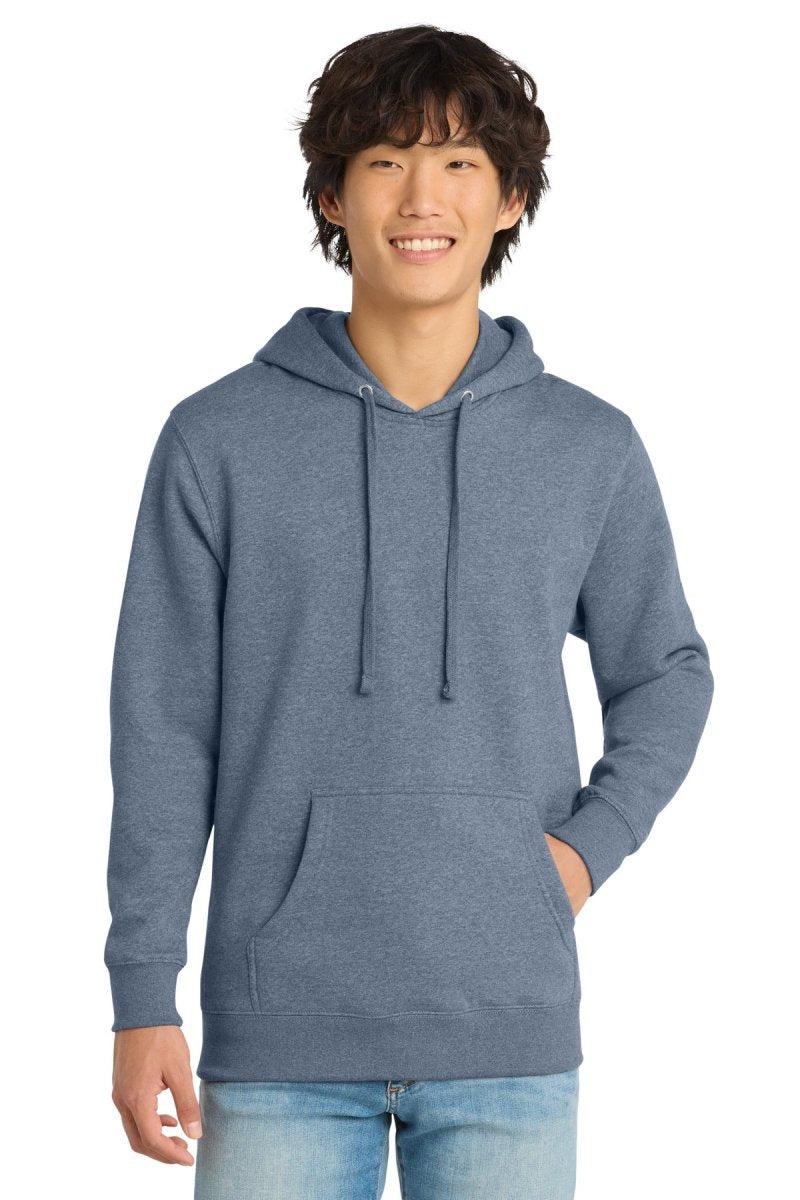 District DT6100 VIT Fleece Hoodie Wholesale | Joe’s USA Flint Blue Heather XS Sweatshirts/Fleece