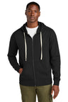 District DT8102 Re - Fleece Full - Zip Hoodie Black XS Zip Hoodies