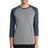 District ® Perfect Tri ® 3/4 - Sleeve Raglan. DM136 - District DM136 Navy Frost/ Grey Frost XS Raglan T-Shirts