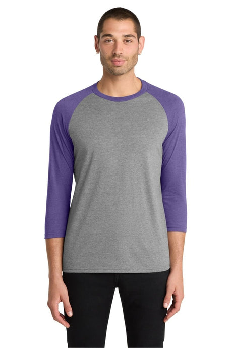 District ® Perfect Tri ® 3/4 - Sleeve Raglan. DM136 - District DM136 Purple Frost/ Grey Frost XS Raglan T-Shirts