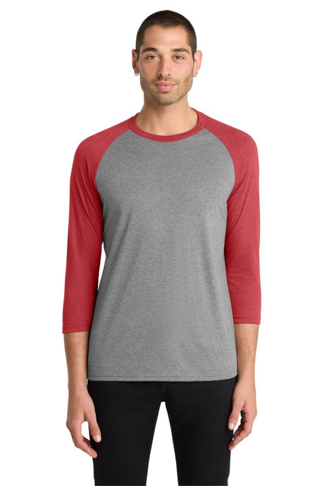 District ® Perfect Tri ® 3/4 - Sleeve Raglan. DM136 - District DM136 Red Frost/ Grey Frost XS Raglan T-Shirts