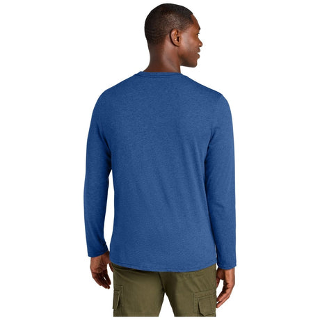 District® Perfect Weight® CVC Long Sleeve Tee - DT185 Heathered Deep Royal XS Long Sleeve T-Shirts