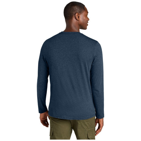 District® Perfect Weight® CVC Long Sleeve Tee - DT185 Heathered Navy XS Long Sleeve T-Shirts