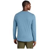 District® Perfect Weight® CVC Long Sleeve Tee - DT185 Tundra Blue Heather XS Long Sleeve T-Shirts