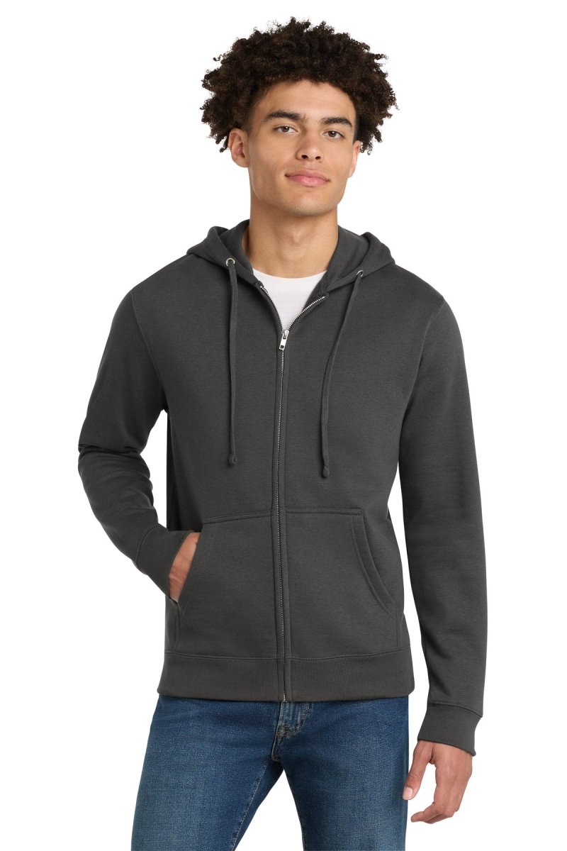 District ® V.I.T. ™ Fleece Full - Zip Hoodie DT6102 - District DT6102 Charcoal XS Zip Hoodies