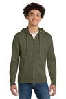 District ® V.I.T. ™ Fleece Full - Zip Hoodie DT6102 - District DT6102 Heathered Olive XS Zip Hoodies
